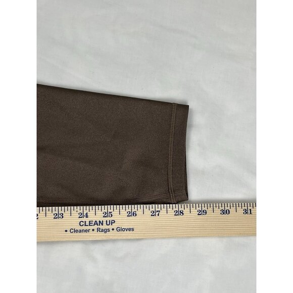 Athleta Elation Shine Tight Sz LT Yoga Wicking Breathable Quick Dry Coffee Color - Picture 9 of 9